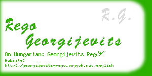 rego georgijevits business card